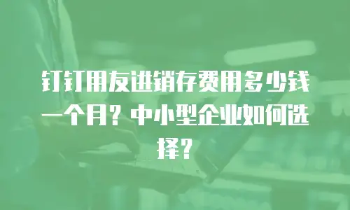 钉钉用友进销存费用多少钱一个月？中小型企业如何选择？