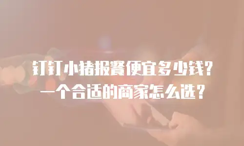 钉钉小猪报餐便宜多少钱？一个合适的商家怎么选？