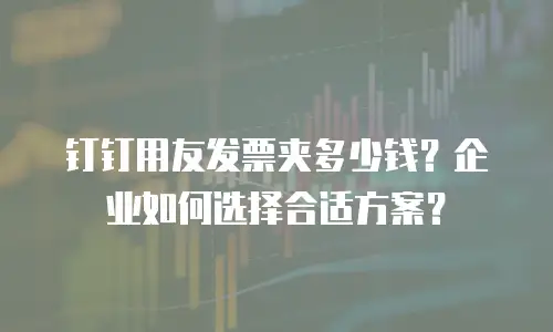 钉钉用友发票夹多少钱？企业如何选择合适方案？