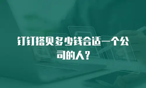 钉钉搭贝多少钱合适一个公司的人？