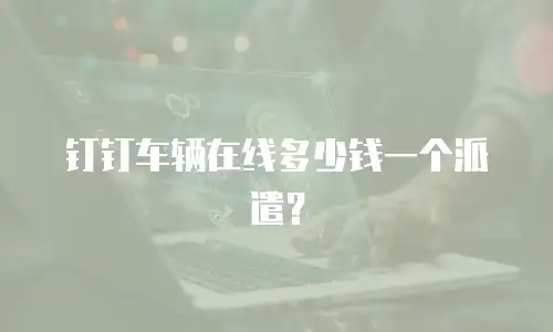 钉钉车辆在线多少钱一个派遣？