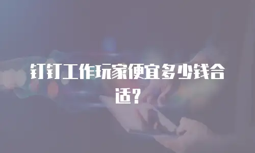 钉钉工作玩家便宜多少钱合适？
