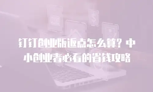 钉钉创业版返点怎么算？中小创业者必看的省钱攻略
