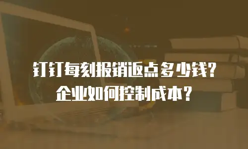 钉钉每刻报销返点多少钱？企业如何控制成本？