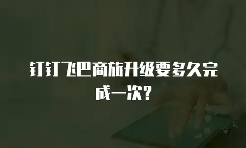钉钉飞巴商旅升级要多久完成一次？
