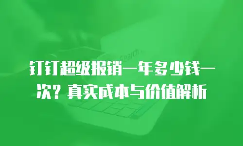 钉钉超级报销一年多少钱一次？真实成本与价值解析
