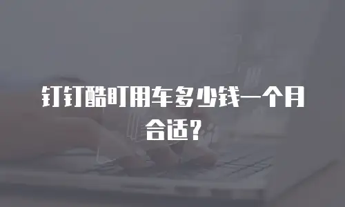 钉钉酷盯用车多少钱一个月合适？