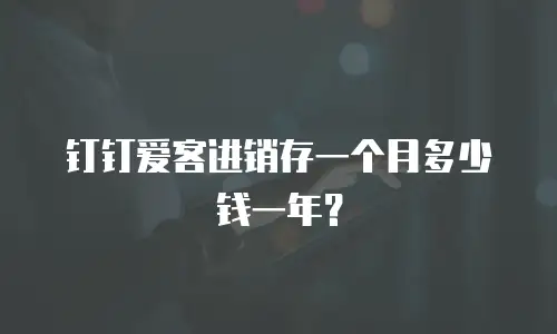 钉钉爱客进销存一个月多少钱一年？