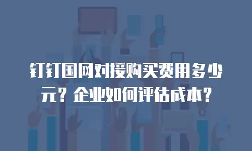 钉钉国网对接购买费用多少元？企业如何评估成本？