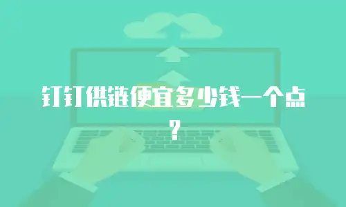 钉钉供链便宜多少钱一个点？