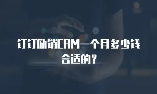 钉钉励销CRM一个月多少钱合适的？