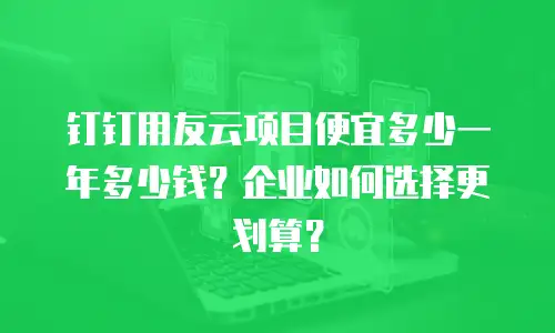 钉钉用友云项目便宜多少一年多少钱？企业如何选择更划算？