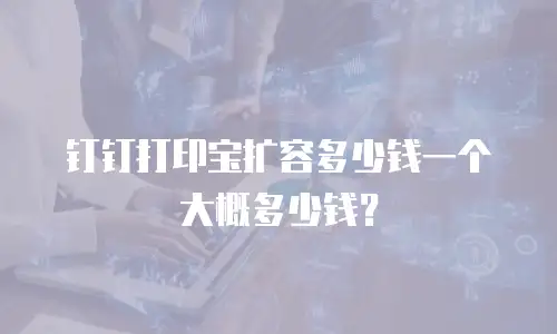 钉钉打印宝扩容多少钱一个 大概多少钱？