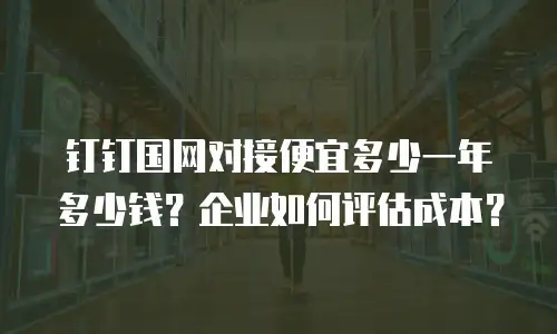 钉钉国网对接便宜多少一年多少钱？企业如何评估成本？