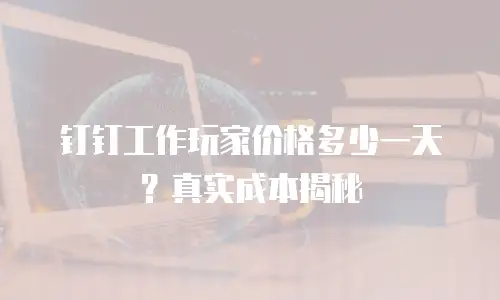 钉钉工作玩家价格多少一天？真实成本揭秘