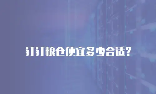 钉钉粮仓便宜多少合适？