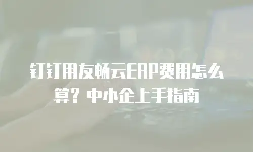 钉钉用友畅云ERP费用怎么算？中小企上手指南