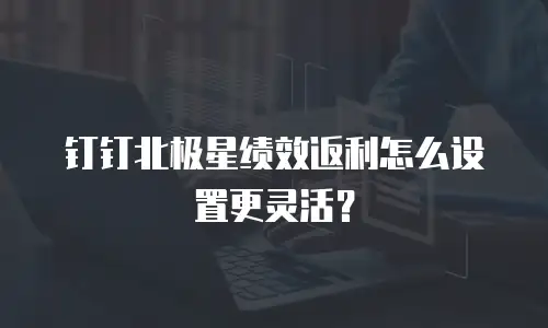 钉钉北极星绩效返利怎么设置更灵活？