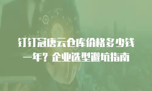 钉钉冠唐云仓库价格多少钱一年？企业选型避坑指南