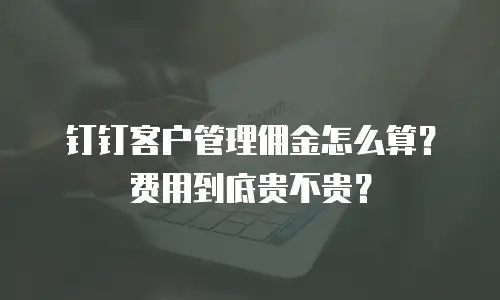 钉钉客户管理佣金怎么算？费用到底贵不贵？