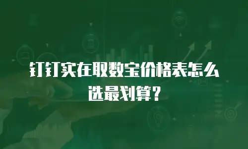 钉钉实在取数宝价格表怎么选最划算？