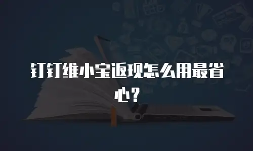 钉钉维小宝返现怎么用最省心？