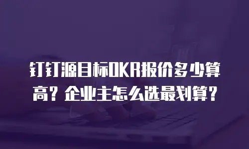 钉钉源目标OKR报价多少算高？企业主怎么选最划算？