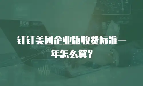 钉钉美团企业版收费标准一年怎么算？