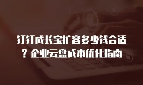 钉钉成长宝扩容多少钱合适？企业云盘成本优化指南