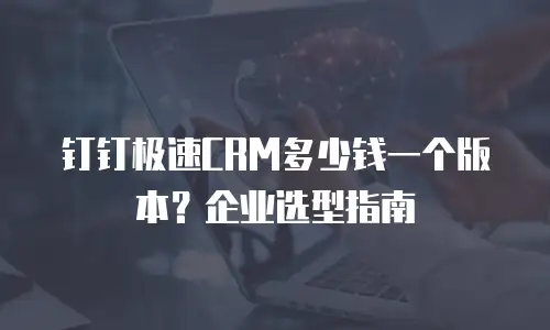 钉钉极速CRM多少钱一个版本？企业选型指南