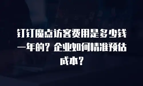 钉钉魔点访客费用是多少钱一年的？企业如何精准预估成本？