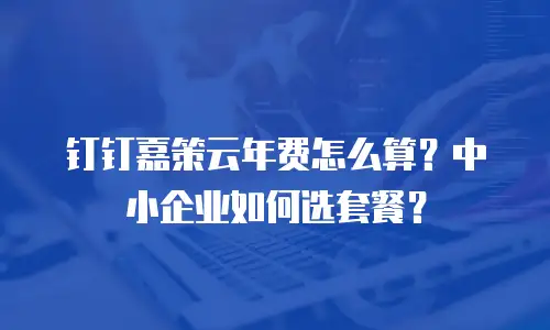 钉钉嘉策云年费怎么算？中小企业如何选套餐？