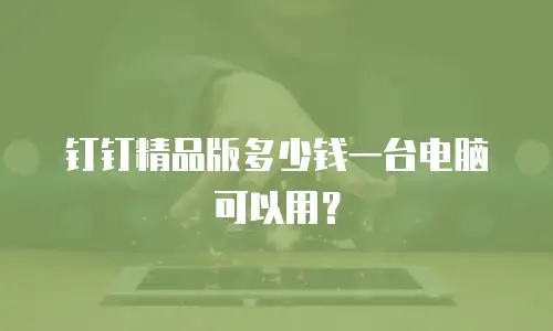 钉钉精品版多少钱一台电脑可以用？