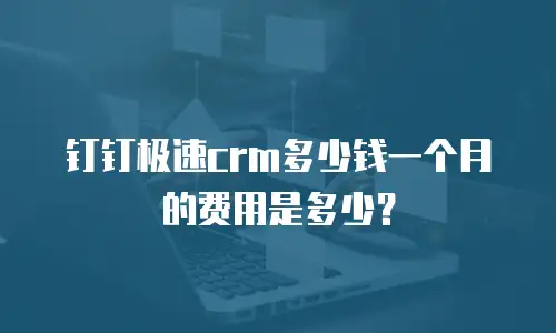 钉钉极速crm多少钱一个月的费用是多少？