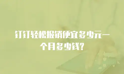 钉钉轻松报销便宜多少元一个月多少钱？
