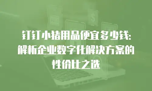 钉钉小猪用品便宜多少钱：解析企业数字化解决方案的性价比之选