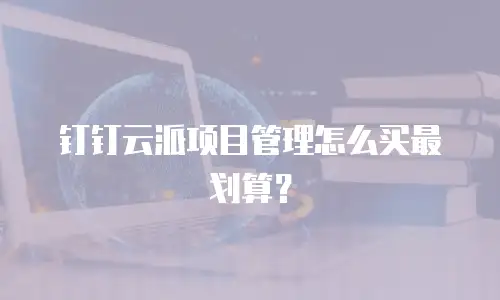 钉钉云派项目管理怎么买最划算？