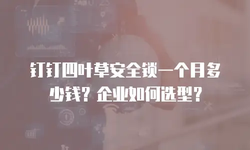 钉钉四叶草安全锁一个月多少钱？企业如何选型？