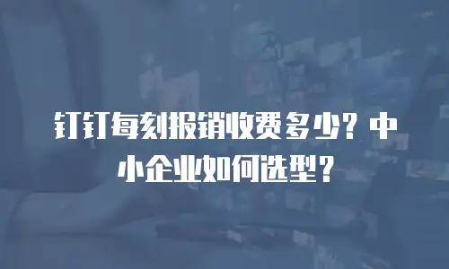 钉钉每刻报销收费多少？中小企业如何选型？