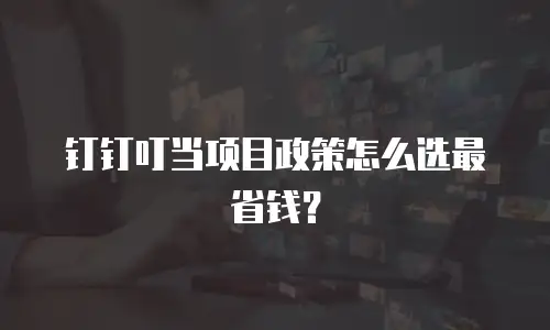 钉钉叮当项目政策怎么选最省钱？