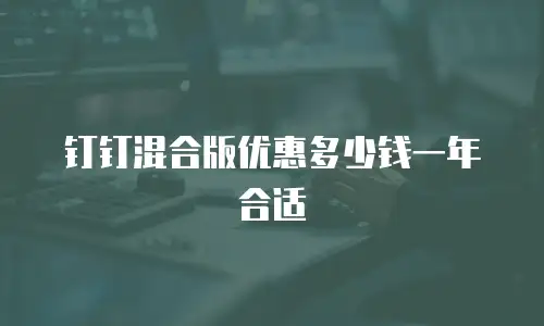 钉钉混合版优惠多少钱一年合适