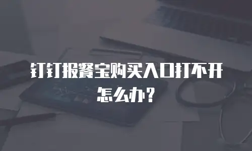 钉钉报餐宝购买入口打不开怎么办？