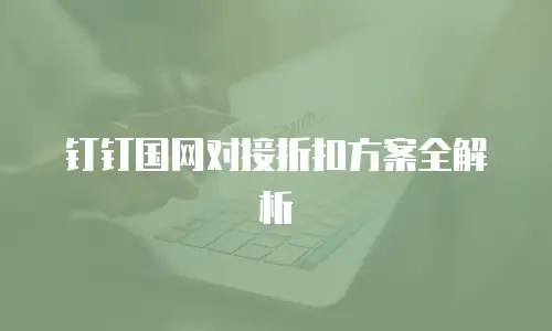 钉钉国网对接折扣方案全解析