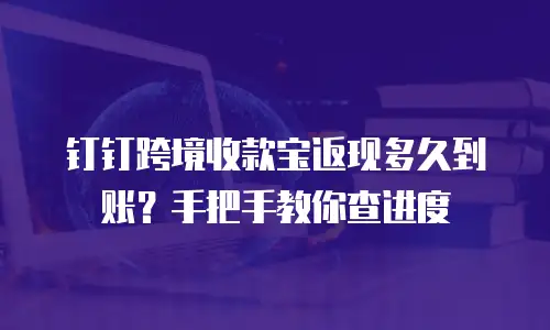 钉钉跨境收款宝返现多久到账？手把手教你查进度