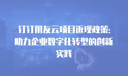 钉钉用友云项目返现政策：助力企业数字化转型的创新实践