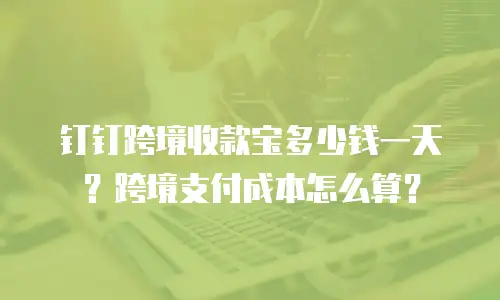 钉钉跨境收款宝多少钱一天？跨境支付成本怎么算？