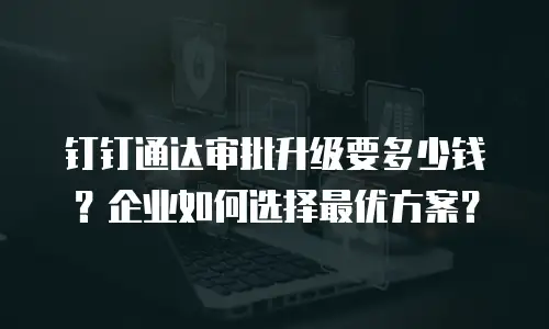 钉钉通达审批升级要多少钱？企业如何选择最优方案？