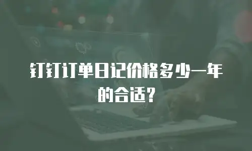 钉钉订单日记价格多少一年的合适？