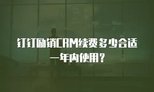 钉钉励销CRM续费多少合适一年内使用？