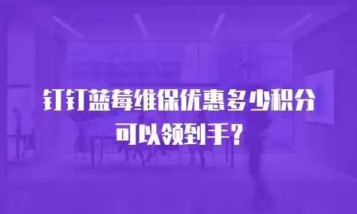 钉钉蓝莓维保优惠多少积分可以领到手？